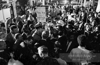 Nighttime demonstration in support of the Mississippi Freedom Democratic Party. Atlantic City, NJ 1964