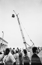 ABC News camera platform suspended above the boardwalk at the Democratic National Convention. Atlantic City,1964.