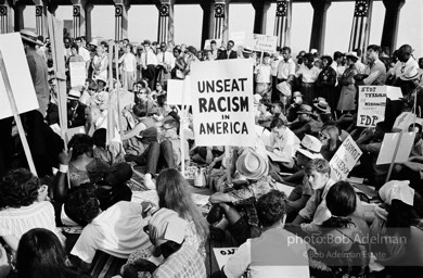 DC64-35-34 001 Student supporters of the Mississippi Freedom Party stage a peaceful protest outside the Democratic National Convention. Atlantic City,1964.
