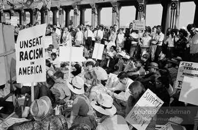 Student supporters of the Mississippi Freedom Party stage a peaceful protest outside the Democratic National Convention. Atlantic City,1964.