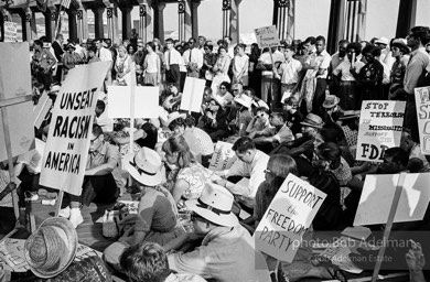 DC64-35-36 001 Student supporters of the Mississippi Freedom Party stage a peaceful protest outside the Democratic National Convention. Atlantic City,1964.