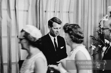 Jacqueline and Robert Kennedy host a reception at the 1964 Democratic National Convention.