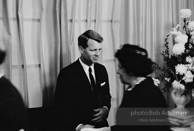 Jacqueline and Robert Kennedy host a reception at the 1964 Democratic National Convention.