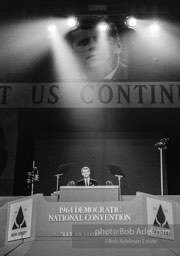 Bobby Kennedy speaks at the 1964 Democratic Convention. Atlantic City, New Jersey.