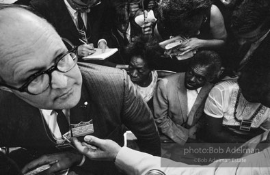 Members of the Mississippi Freedom Democratic Party sitting in the seats of the Mississippi delegation on the floor of the Democratic National Convention, Atlantic City, NJ 1964