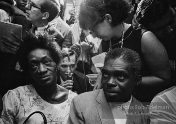 Members of the Mississippi Freedom Democratic Party sitting in the seats of the Mississippi delegation on the floor of the Democratic National Convention, Atlantic City, NJ 1964