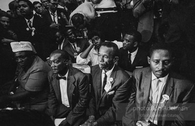 Members of the Mississippi Freedom Democratic Party sitting in the seats of the Mississippi delegation on the floor of the Democratic National Convention, Atlantic City, NJ 1964