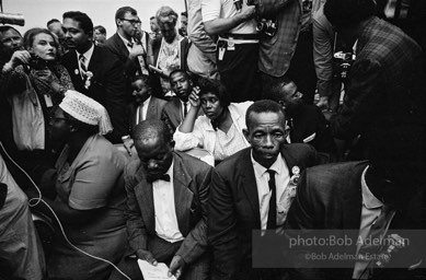 Members of the Mississippi Freedom Democratic Party sitting in the seats of the Mississippi delegation on the floor of the Democratic National Convention, Atlantic City, NJ 1964