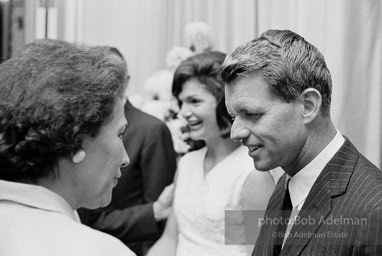 Jacqueline and Robert Kennedy host a reception at the 1964 Democratic National Convention.