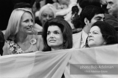 D_C_01-15 001 Jacqueline Kennedy at the Democratic Convention. New York City, 1976.photo:Bob Adelman©Bob Adelman Estate
