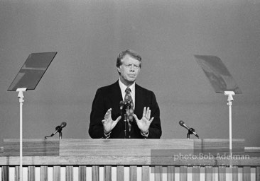 Jimmy Carter. Democratic Convention. New York City, 1976.photo:Bob Adelman©Bob Adelman Estate Jimmy Carter. Democratic Convention. New York City, 1976.photo:Bob Adelman©Bob Adelman Estate