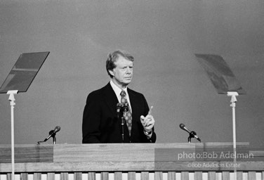 Jimmy Carter. Democratic Convention. New York City, 1976.photo:Bob Adelman©Bob Adelman Estate Jimmy Carter. Democratic Convention. New York City, 1976.photo:Bob Adelman©Bob Adelman Estate