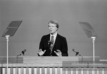 Jimmy Carter. Democratic Convention. New York City, 1976.photo:Bob Adelman©Bob Adelman Estate Jimmy Carter. Democratic Convention. New York City, 1976.photo:Bob Adelman©Bob Adelman Estate