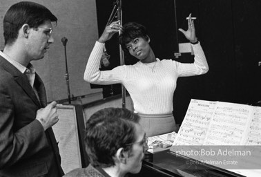 Dionne Warwick at rehearsal for her performance at the Washington Coliseum..1966. photo:Bob Adelman©Bob Adelman Estate