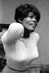 Dionne Warwick at rehearsal for her performance at the Washington Coliseum..1966. photo:Bob Adelman©Bob Adelman Estate