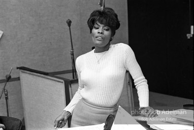 Dionne Warwick at rehearsal for her performance at the Washington Coliseum..1966. photo:Bob Adelman©Bob Adelman Estate