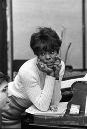 Dionne Warwick at rehearsal for her performance at the Washington Coliseum..1966. photo:Bob Adelman©Bob Adelman Estate