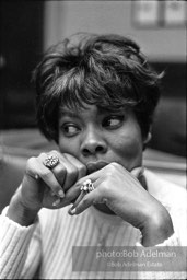 Dionne Warwick at rehearsal for her performance at the Washington Coliseum..1966. photo:Bob Adelman©Bob Adelman Estate