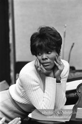 Dionne Warwick at rehearsal for her performance at the Washington Coliseum..1966. photo:Bob Adelman©Bob Adelman Estate