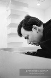 Donald Judd, minimalist sculptor, assembling his work for an exhibition at the Leo Castelli Gallery. circa 1966