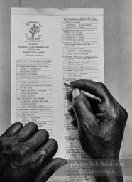 Voting. Camden, 1966. photo:©Bob Adelman, from the book DOWN HOME by Bob Adelman and Susan Hall.
