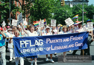 Gay Pride March. New York City, 1994 - PFLAG, Parents and Friends of Lesbians and Gays