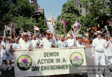 Gay Pride March. New York City, 1994 -  SAGE, Senior Action in a Gay Environment