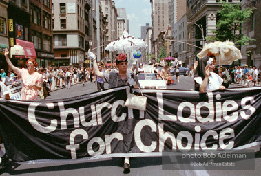 Gay Pride March. New York City, 1994 - Church Ladies for Choice