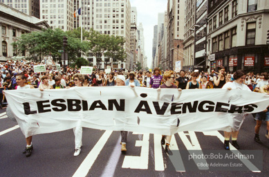 Gay Pride March. New York City, 1994 - Lesbian Avengers