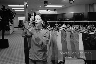 Gloria Vanderbilt in the offices of her very successful jeans and colthing company  in the Garment district, New York City,1980. Cover photo for the March 2, 1980 New York Times Magazine.