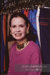 Gloria Vanderbilt in the offices of her very successful jeans and colthing company  in the Garment district, New York City,1980. Cover photo for the March 2, 1980 New York Times Magazine.