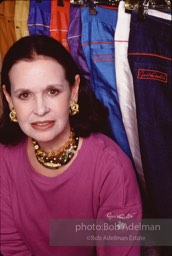 Gloria Vanderbilt in the offices of her very successful jeans and colthing company  in the Garment district, New York City,1980. Cover photo for the March 2, 1980 New York Times Magazine.