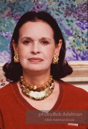 Portrait of Gloria Vanderbilt in her upper east side apartment, New York City, 1980.