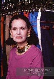 Gloria Vanderbilt in the offices of her very successful jeans and colthing company  in the Garment district, New York City,1980. Cover photo for the March 2, 1980 New York Times Magazine.