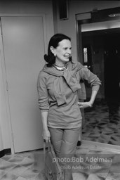 Scenes during Gloria Vanderbilt's promotiom for her line of jeans at a suburban department store, New Jersey.1980