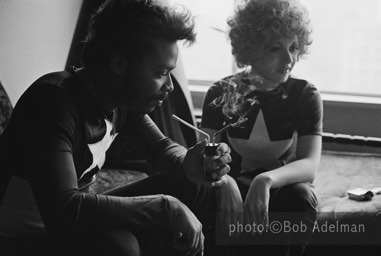 Silky and Sandy smoking grass from a waterpipe at his apartment. - New York City, 1970. photo:©Bob Adelman. From the book Gentleman of Leisure by Susan Hall and Bob Adelman.