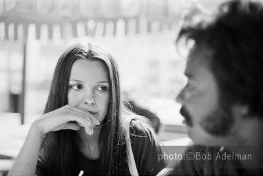 Linda and Silky at an outdoor restaurant on Madison Avenue and 48th Street. - New York City, 1970. photo:©Bob Adelman. From the book Gentleman of Leisure by Susan Hall and Bob Adelman.