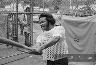 Silky at the batting cages. Coney Island, 1970. photo:©Bob Adelman. From the book Gentleman of Leisure by Susan Hall and Bob Adelman.