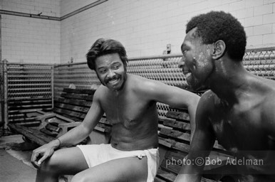 Silky and George at a steambath. New York City, 1970. photo:©Bob Adelman. From the book Gentleman of Leisure by Susan Hall and Bob Adelman.