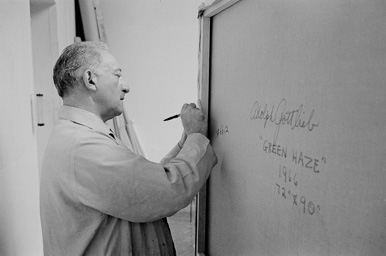 Adolph Gottlieb photographed in his 22nd Street studio, New York, NY mid-1960s. Adolph Gottlieb photographed in his 22nd Street studio, New York, NY mid-1960s.