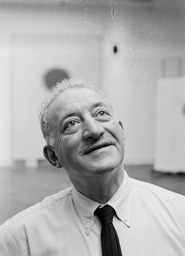 Adolph Gottlieb photographed in his 22nd Street studio in front of Icon (1964), New York, NY mid-1960s. Adolph Gottlieb photographed in his 22nd Street studio, New York, NY mid-1960s.