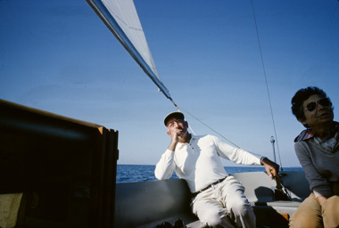 Adolph and Esther Gottlieb sailing in East Hampton, NY, 1964.