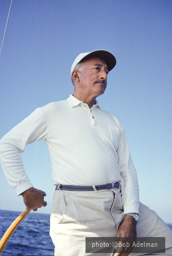 Adolph Gottlieb sailing in East Hampton, NY, 1964.