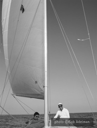 Adolph and Esther Gottlieb sailing in East Hampton, NY, 1964.