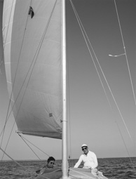 Adolph and Esther Gottlieb sailing in East Hampton, NY, 1964.