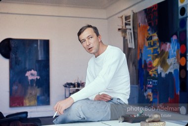 Jasper Johns at his Riverside Drive studio. New York City, 1964.