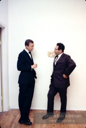 Artists Jasper Johns and George Segal. New York City, 1964.