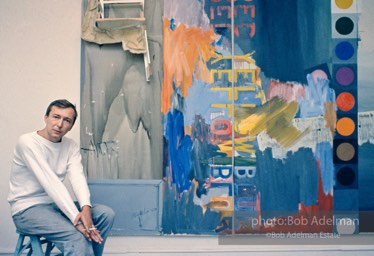 Jasper Johns at his Riverside Drive studio. New York City, 1964.