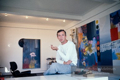 Jasper Johns at his Riverside Drive studio. New York City, 1964.