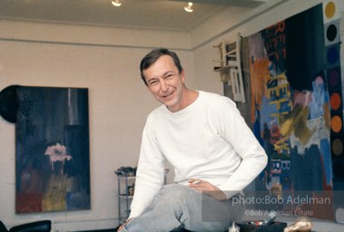 Jasper Johns at his Riverside Drive studio. New York City, 1964.